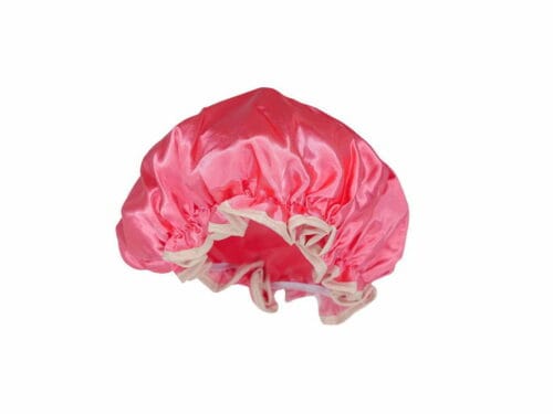 Dušo kepurėlė ir turbanas plaukams Be OSOM dušo kepurėlė ir turbanas plaukams Shower Cap and Hair Towel, OSOM03H1, rausvos spalvos