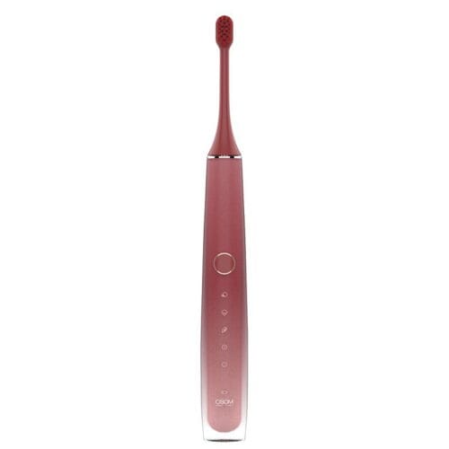Įkraunamas elektrinis, garsinis dantų šepetėlis OSOM Oral Care Sonic Toothbrush Rose OSOMORALT40ROSE, su veido valymo/masažavimo antgaliu