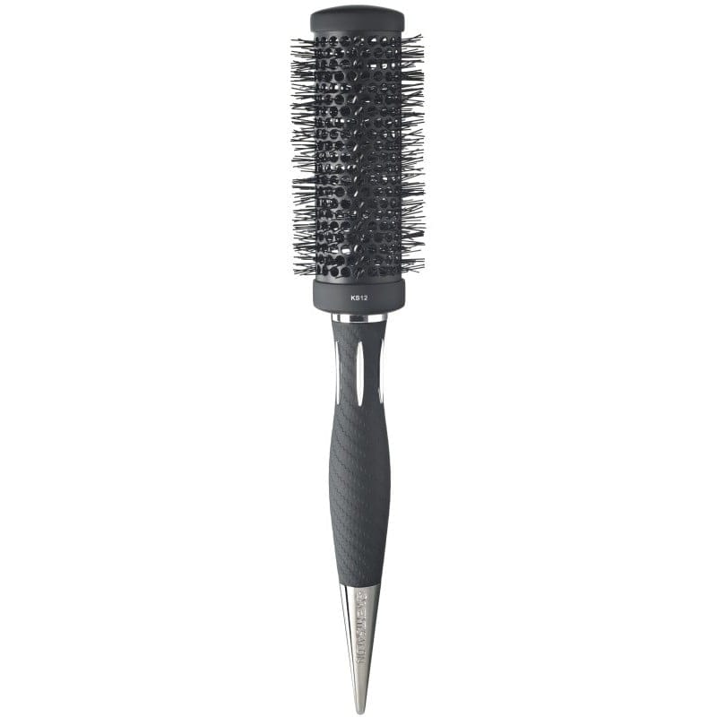 Keramikinis plaukų šepetys Kent Salon Curling, Straightening & Speed Styling Brush KS12, apvalus, 3,5 cm skersmens