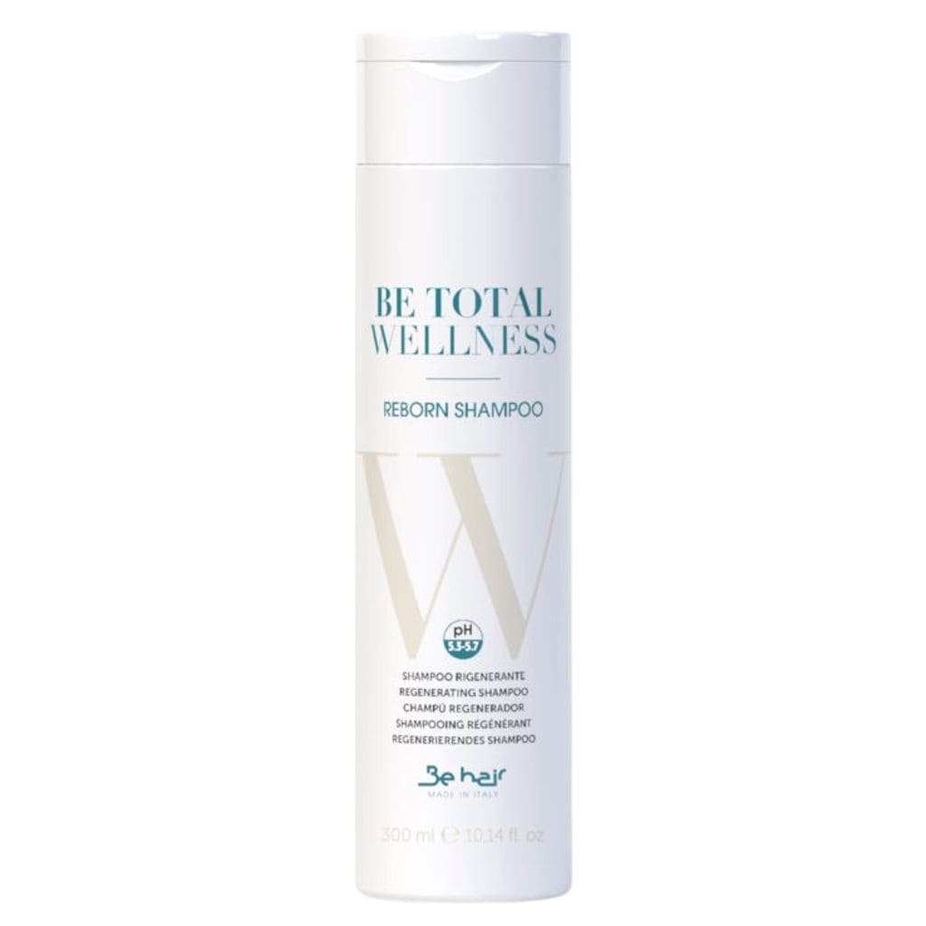 Be hair šampūnas silpniems, slenkantiems plaukams BE TOTAL WELLNESS – REBORN (pH5.3-5.7), 300 ml-min Be hair šampūnas silpniems, slenkantiems plaukams BE TOTAL WELLNESS - REBORN (pH5.3-5.7), 300ml