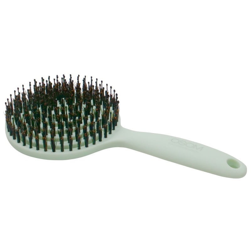 OSOM Professional apvalios formos šepetys plaukams, skirtas plaukų džiovinimui Lollipop Vent Brush Matte Mint OSOM15486, mėtinis, su nailono spygliukais ir šerno šereliais