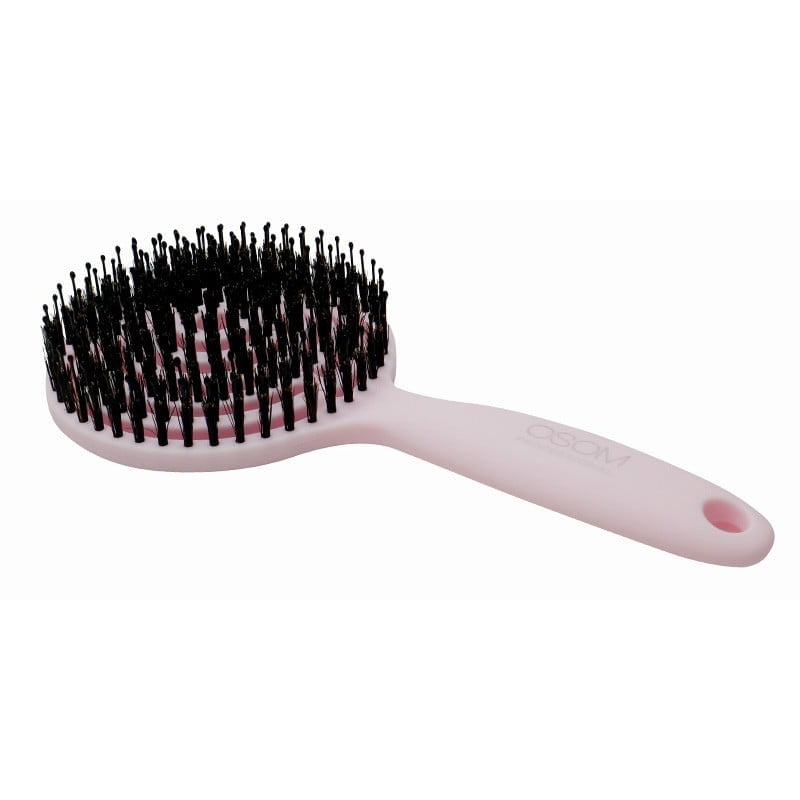 Apvalios formos šepetys plaukams, skirtas plaukų džiovinimui OSOM Professional Lollipop Vent Brush Matte Pink OSOM15493, rožinis, su nailono spygliukais ir šerno šereliais OSOM Professional apvalios formos šepetys plaukams, skirtas plaukų džiovinimui Lollipop Vent Brush Matte Pink, OSOM15493 rožinis, su nailono spygliukais ir šerno šereliais