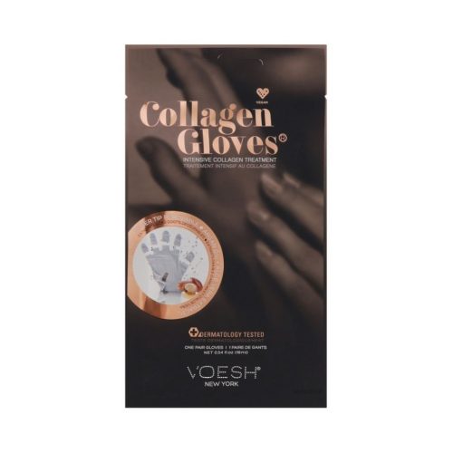 Voesh kaukė rankoms Collagen Gloves VHM212COL, su kolagenu ir argano aliejumi, turi apsaugą nuo UV/LED spindulių, 1 pora pirštinių
