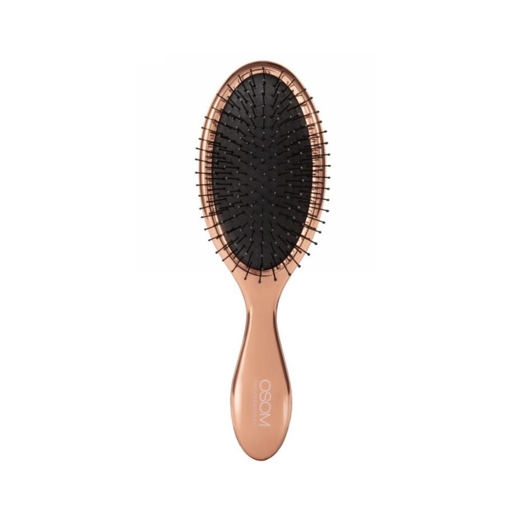 OSOM Professional šepetys plaukams Hair Brush Rose Gold Chrome OSOMP2259, su nailono spygliukais, rožinio aukso chromo spalvos-min OSOM Professional šepetys plaukams Hair Brush Rose Gold Chrome OSOMP2259, su nailono spygliukais, rožinio aukso chromo spalvos