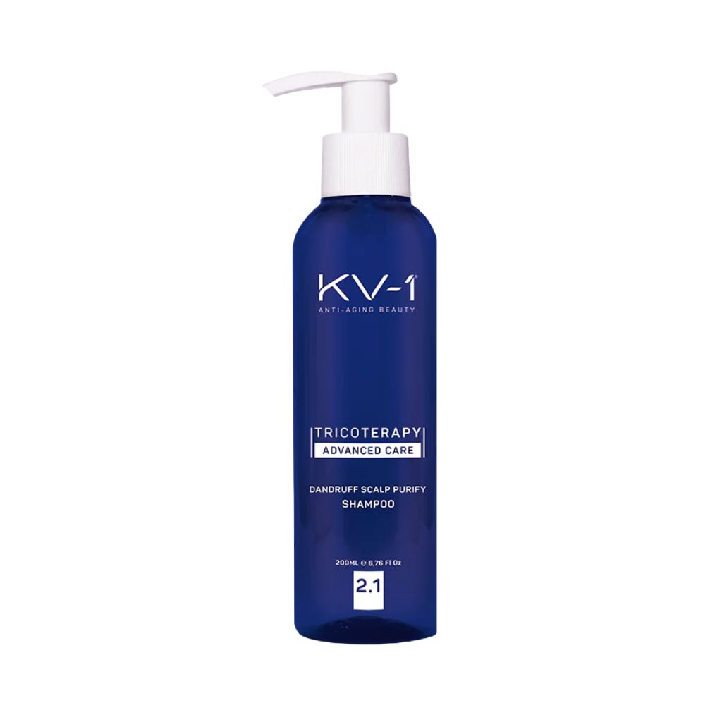 KV-1 šampūnas nuo pleiskanų su vaisių rūgštimis ir keratinu TRICOTERAPY 2.1, 200ml