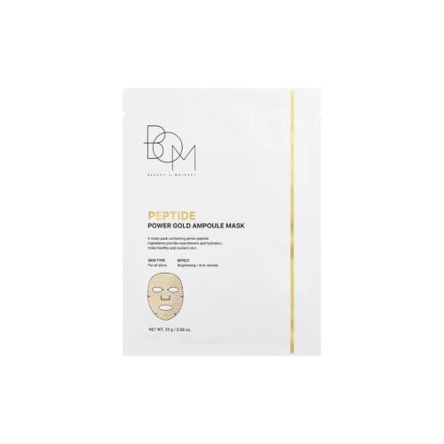 BOM lakštinė veido kaukė Peptide Power Gold Ampoule Mask, 1vnt.