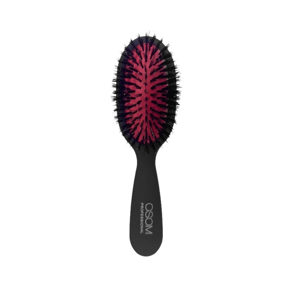 Šepetys plaukams OSOM Professional Hair Brush With Boar Bristles OSOMP02824, su šerno šereliais, juodos spalvos, 180 mm Šepetys plaukams OSOM Professional Hair Brush With Boar Bristles OSOMP02824, su šerno šereliais, juodos spalvos, 180 mm