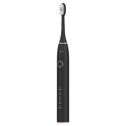 OSOM Oral Care Sonic Electric Įkraunamas, elektrinis, garsinis dantų šepetėlis Toothbrush Black OSOMORALV10BL, juodos spalvos